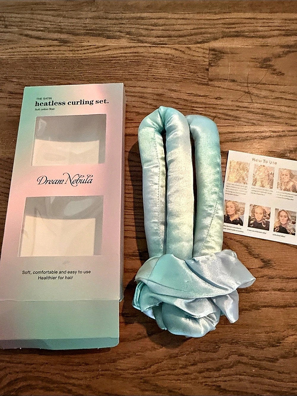 Dream Nebula The Satin Heatless Curling Set Blue